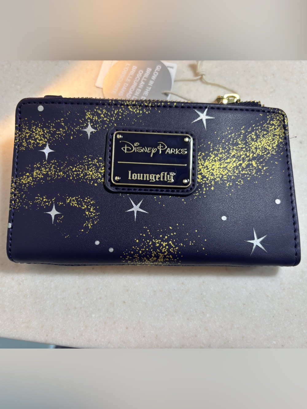 Disney Parks x Loungefly Wish Star Navy Starry Glow in the Dark Wallet | NWT